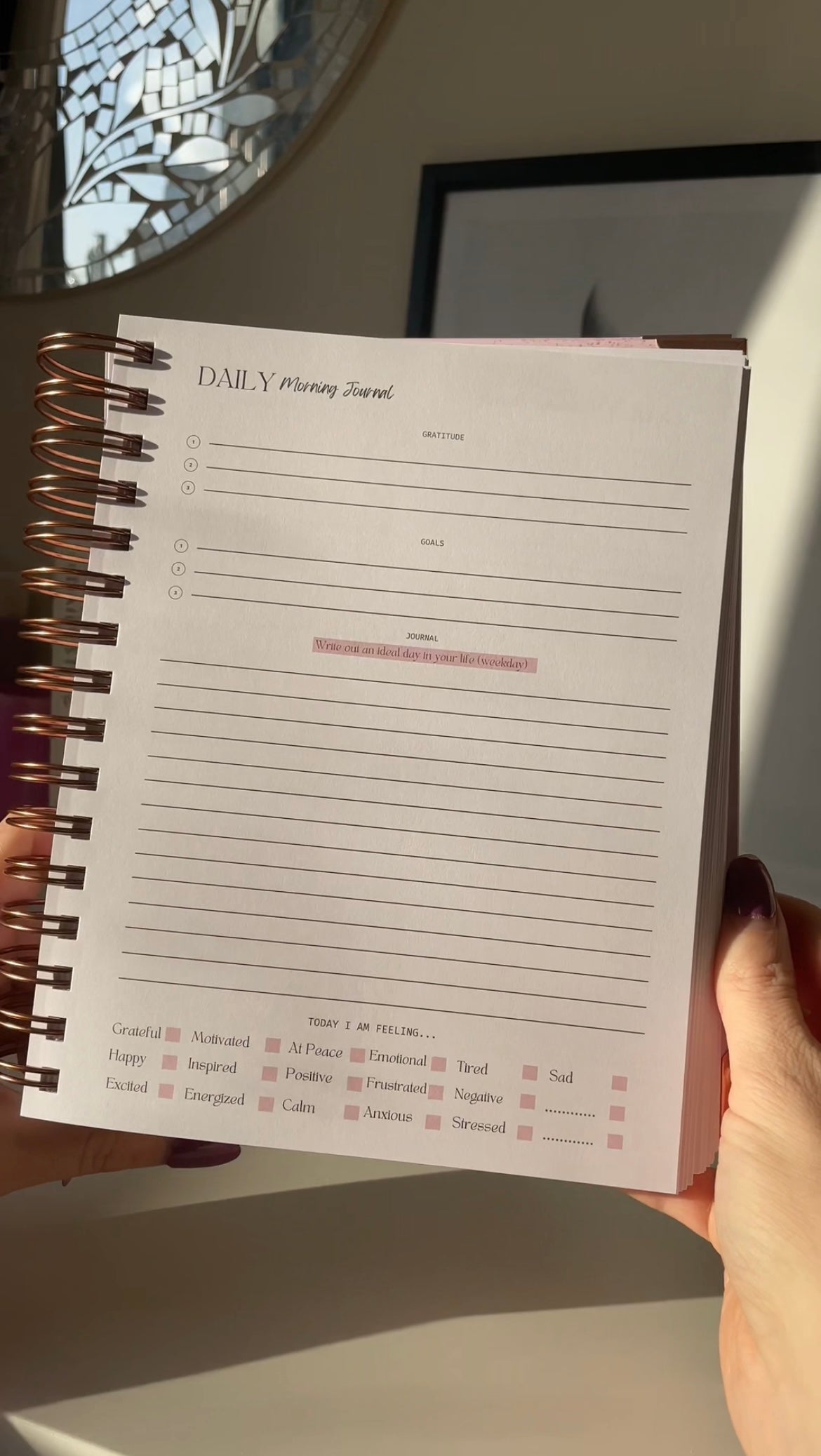 Morning Routine Daily Planner & Journal